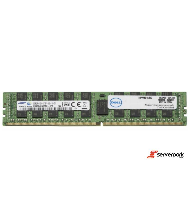 Dell 32GB 2Rx4 PC4-2133P-R DDR4 Registered Server-RAM Modülü – R-DIMM REG ECC