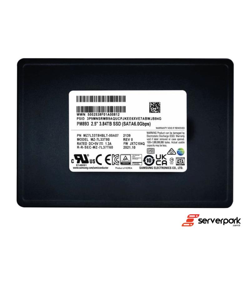 SAMSUNG PM893 3.84TB  SATA 2.5" SSD - PN:MZ7L33T8HBLT-00A07
