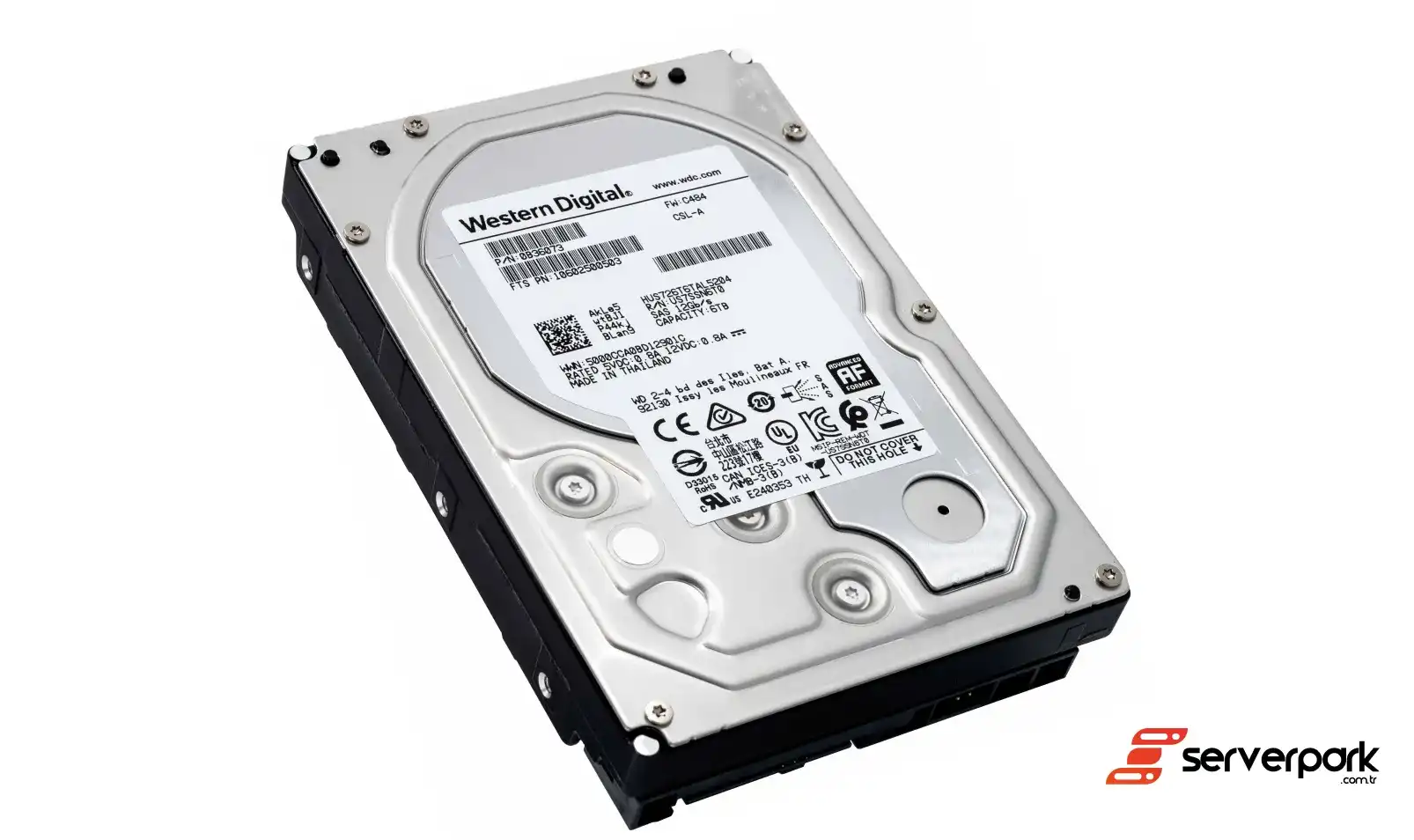 Western Digital 3.5' DC HC310 6TB 7.2K SAS HDD - PN: HUS726T6TAL5204