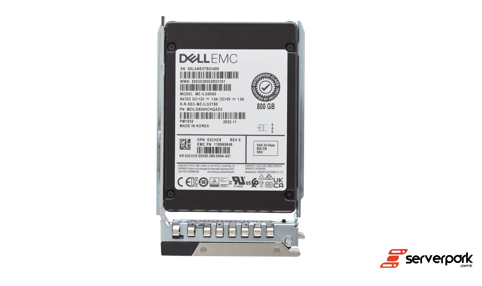 HPE 800GB SAS 24G SAS SSD - PN P41400R-K21