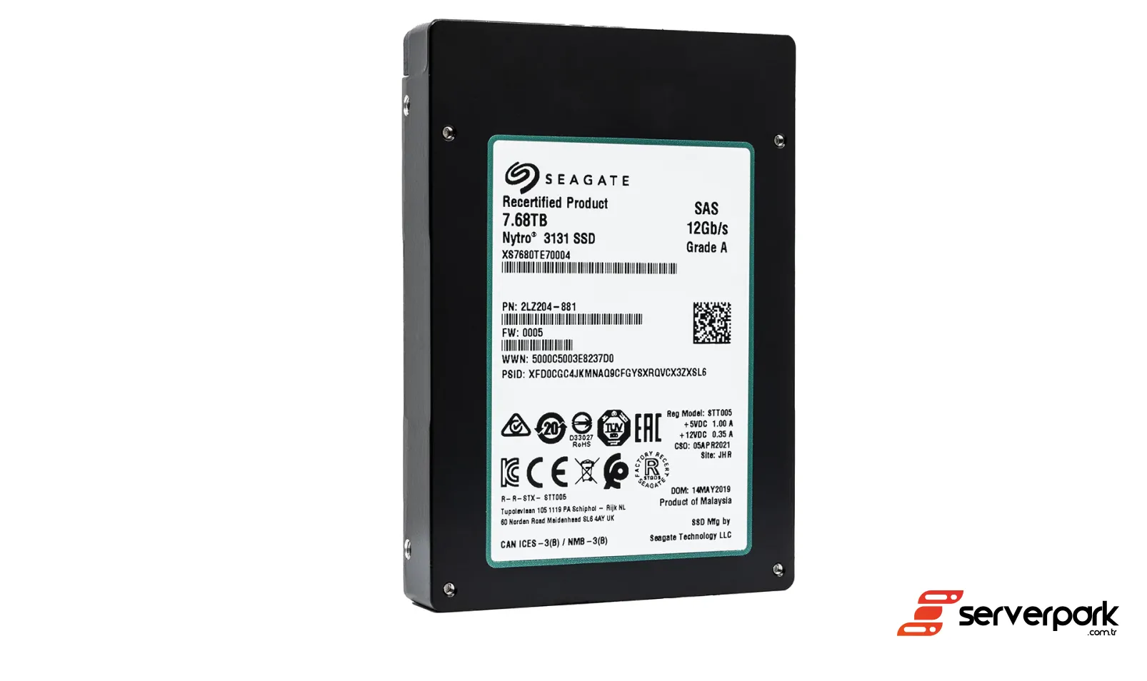 Seagate Nytro 3131 7.68TB 2.5' SAS SSD - PN: XS7680TE70004