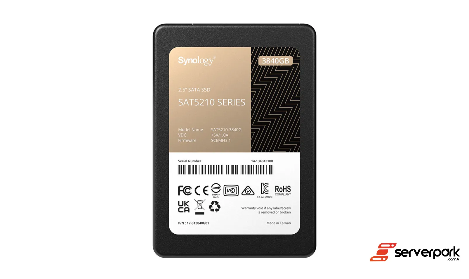 Synology SAT5210 3.84TB 2.5' SATA SSD - PN: SAT5210-3840G