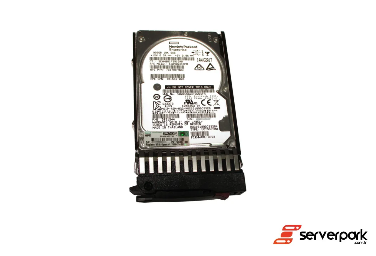 HPE MSA 900GB 12G 10K SAS Hard Disk - PN: 787647-001 / J9F47A