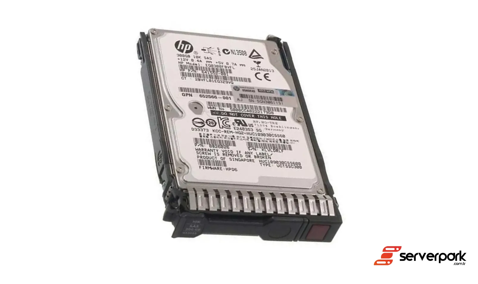 HPE 300GB 2.5' 10K SAS HDD - PN: 653955-001 / 652564-B21