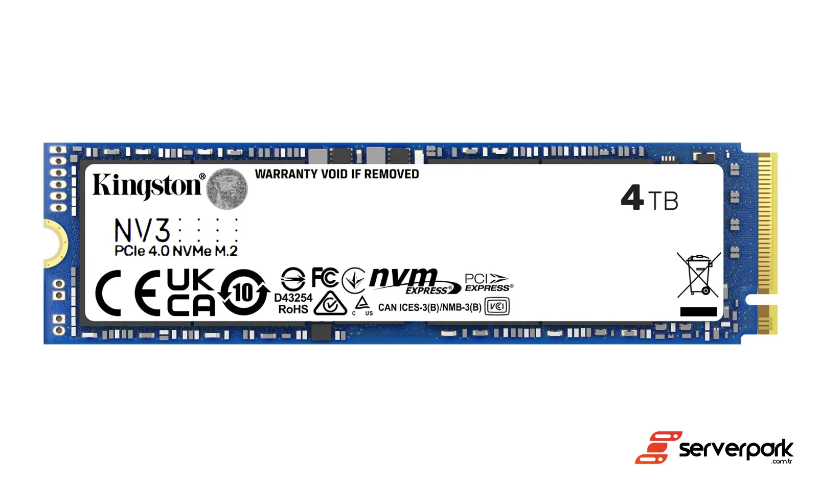 Kingston NV3 4TB  NVMe M.2 SSD- PN: SNV3S/4000G