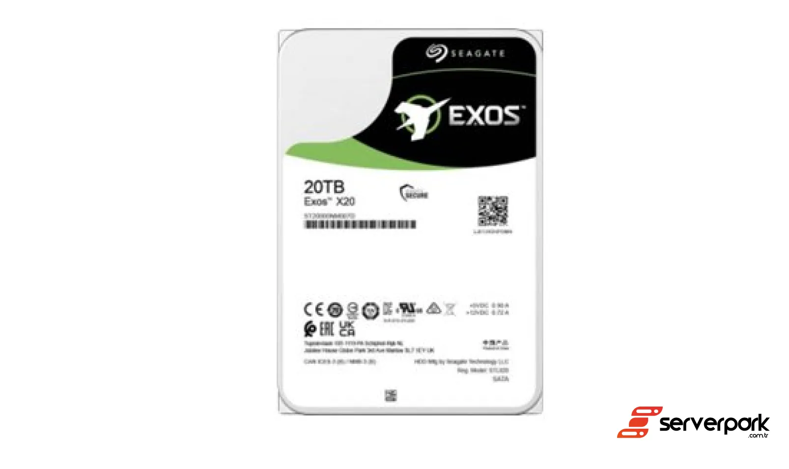 Seagate Exos 3.5' X20 20TB 7.2K SAS HDD - PN: ST20000NM002D