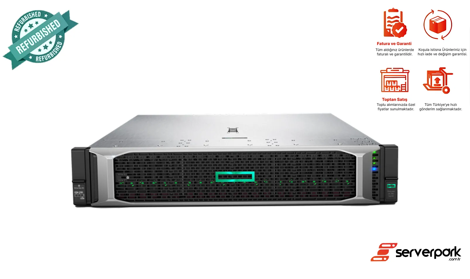 HP DL 380 GEN10 | 2 x GOLD 6148 ( 80 Core ) / 512GB DDR4 / Universal Raf Kızak