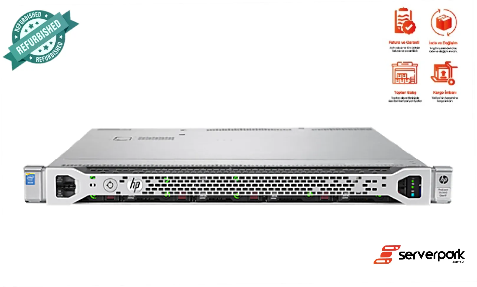 HP DL 360 GEN9 / 2 x E5 - 2680 V4 CPU / 256 GB DDR4 /  2 GB Raid / 2 x 500 PS  / Universal Raf Kızak