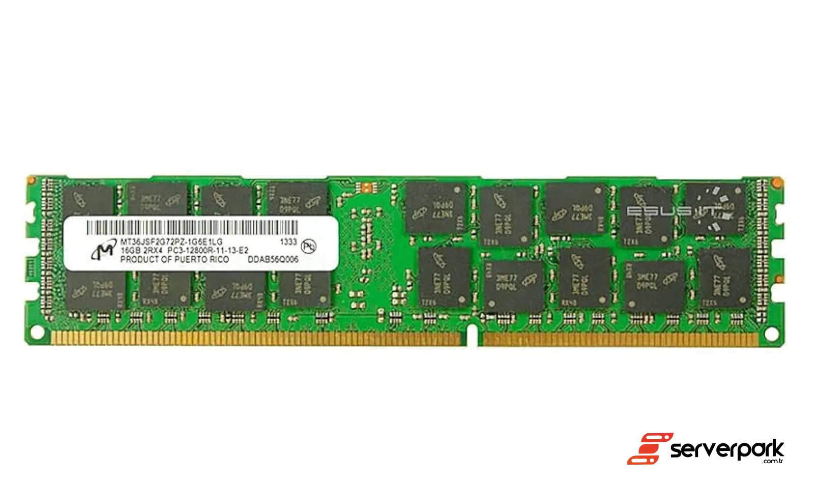 Micron 16GB 2Rx4 PC3-12800R R-DIMM DDR3 REG ECC PN: MT36JSF2G72PZ-1G6D1