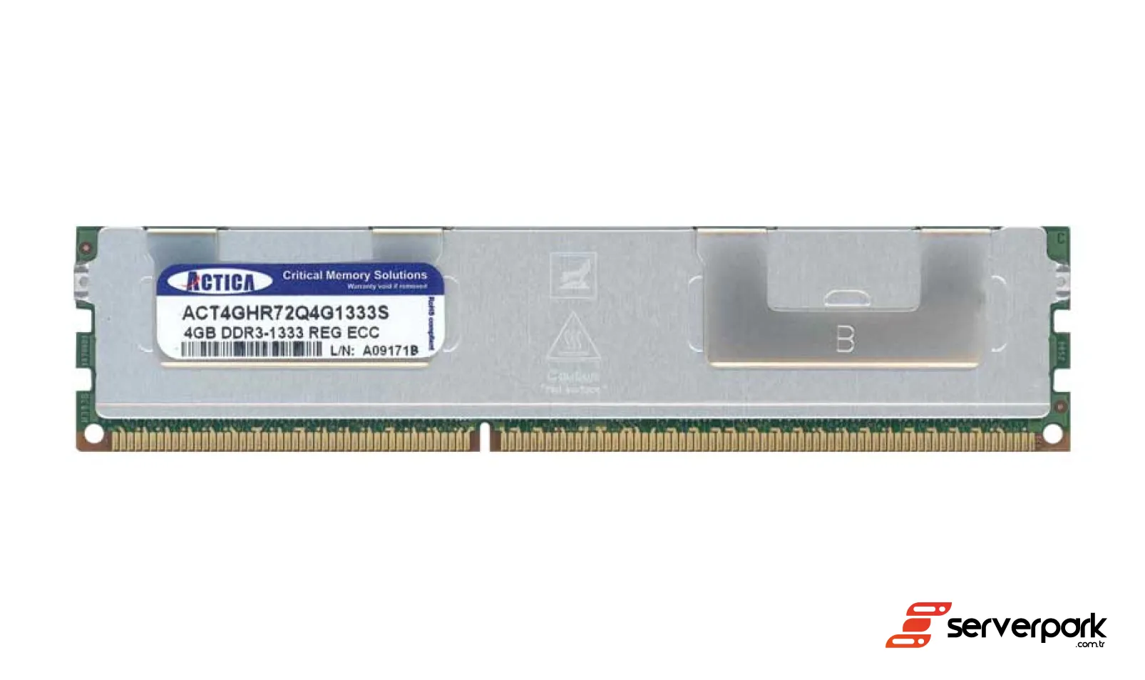 Actica 4 GB 2Rx8 PC3 10600R  R-DIMM DDR3 ECC PN: ACT4GHR72Q4G1333S