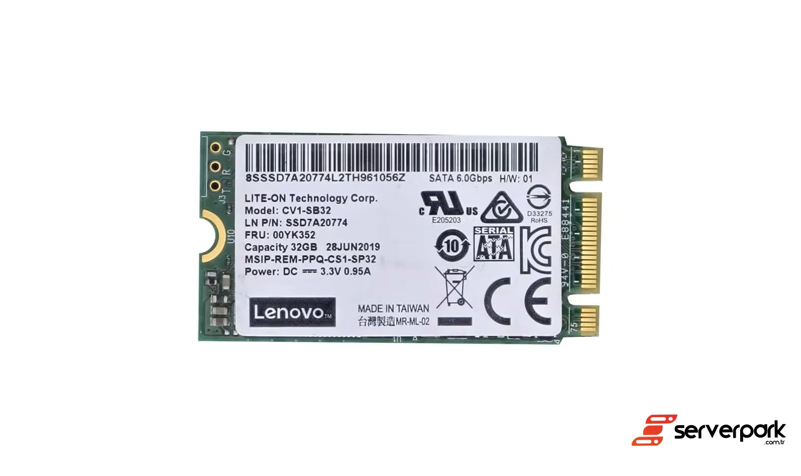 Lenovo 32GB 2.5' SATA SSD - PN: 00YK352 