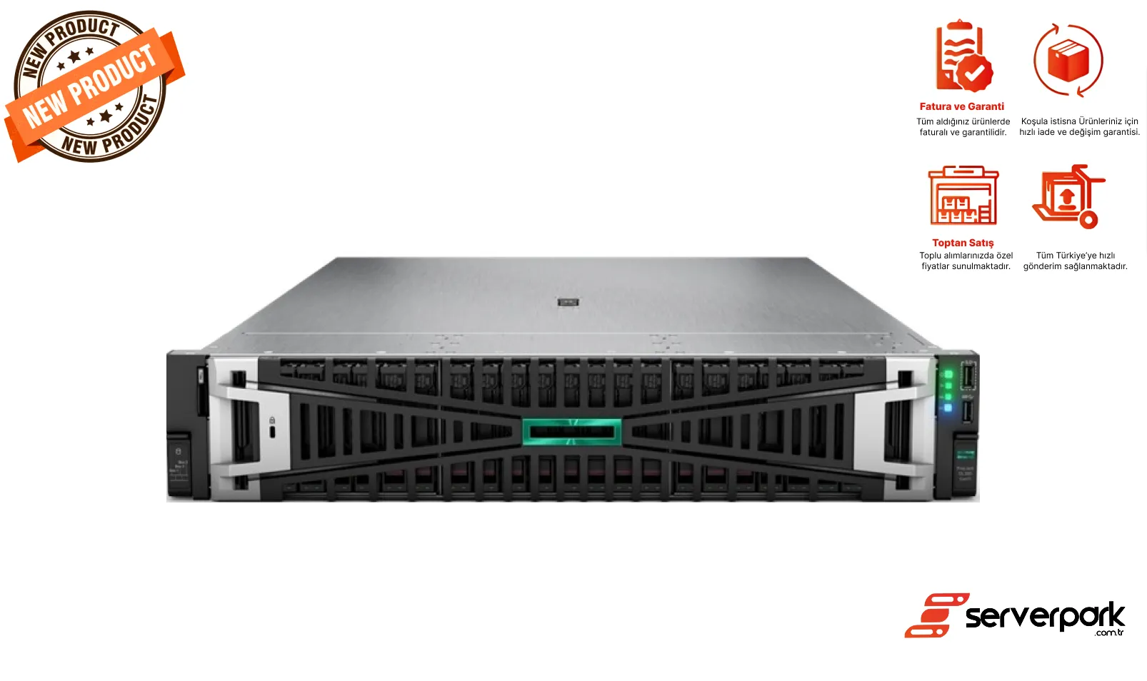 HP DL380 GEN11 8SFF / 2 x Intel® Xeon® Silver 4510 CPU / 32 GB DDR5 RAM / 4 GB Raid / 2 x 1000 PS / Railkit