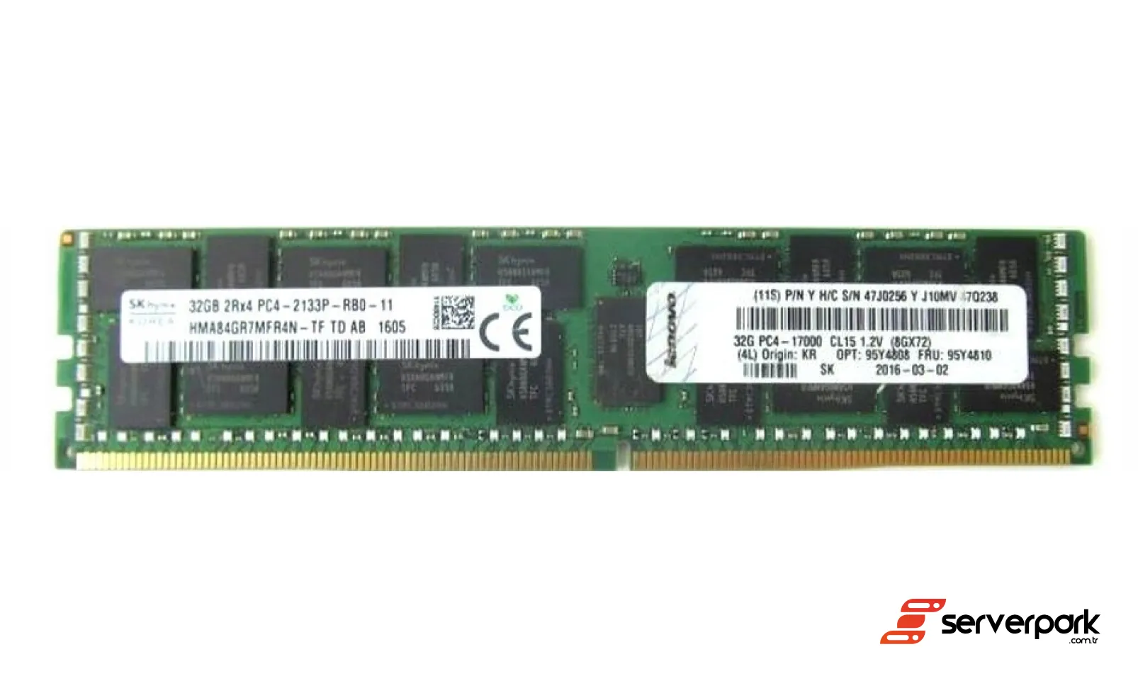 Lenovo 32GB 2Rx4 PC4-2133P  R-DIMM DDR4 REG ECC PN: 95Y4810