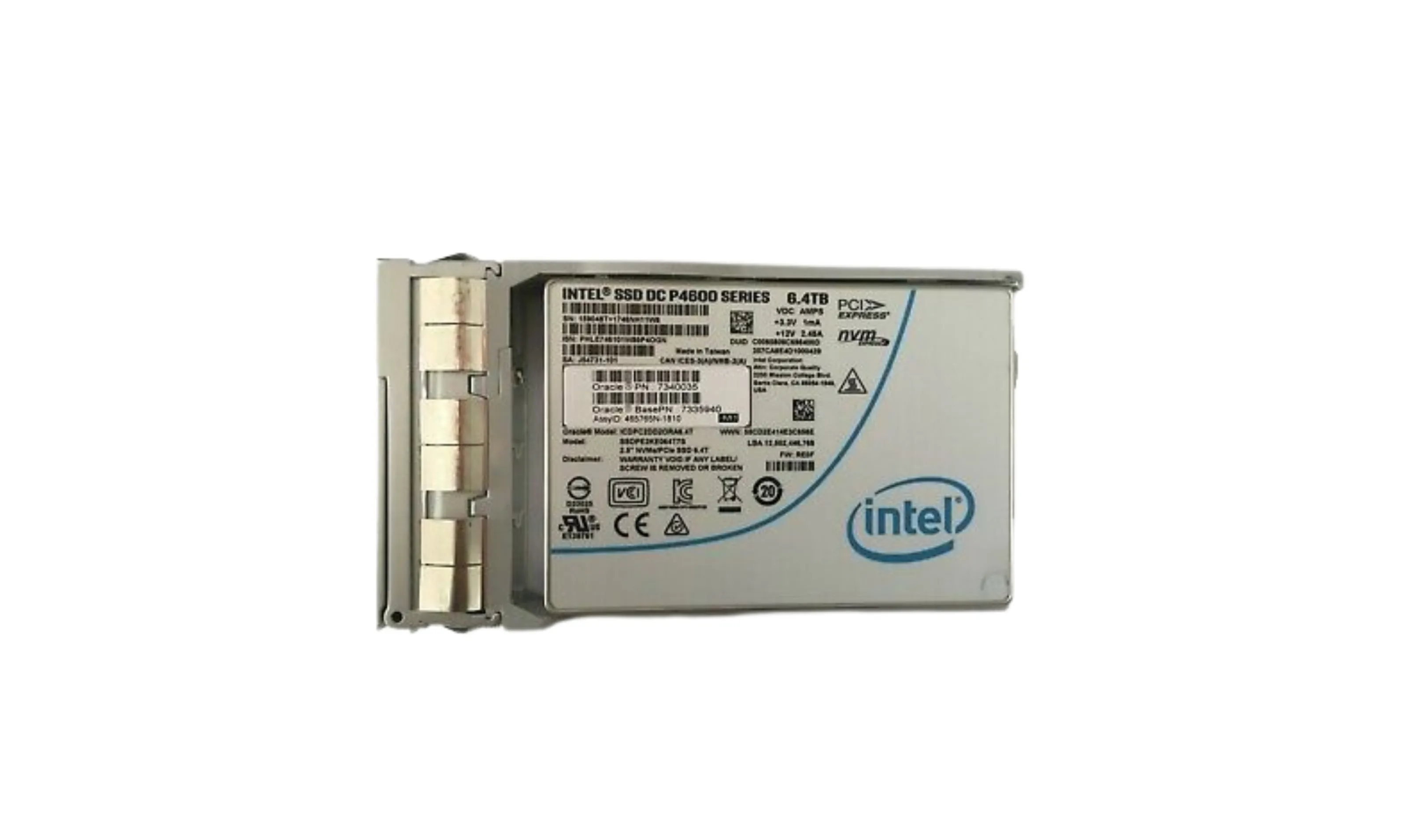 Intel SSD DC P4600 Series 6.4TB NVMe SSD - PN: SSDPE2KE064T7S / 7340035)