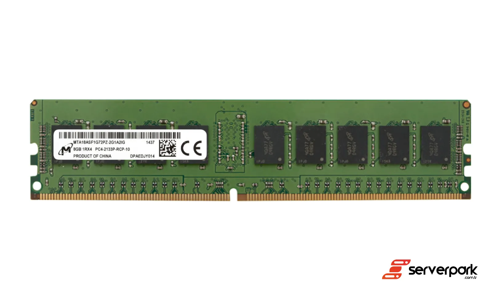 Micron 8GB 1Rx4 PC4-2133P R-DIMM DDR4  REG ECC PN:MTA18ASF1G72PZ-2G1A2