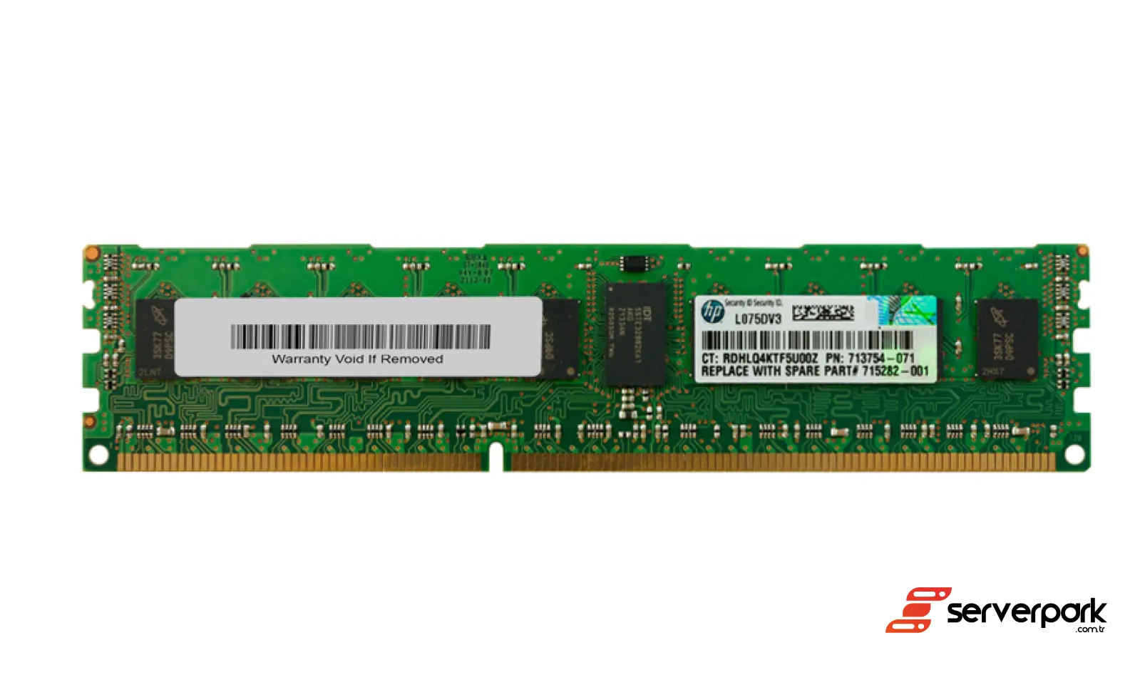 HP 4GB 1Rx4 PC3L-12800R DDR3 REG ECC PN: 713754-071