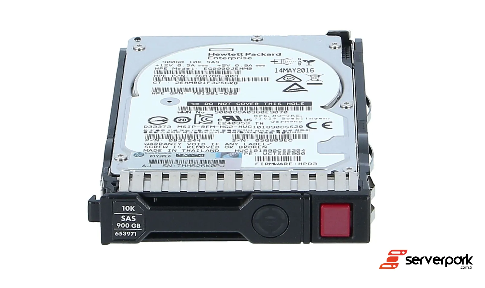 HPE 900GB 2.5' 10K SAS HDD - PN: 653971-001 / 652589-B21