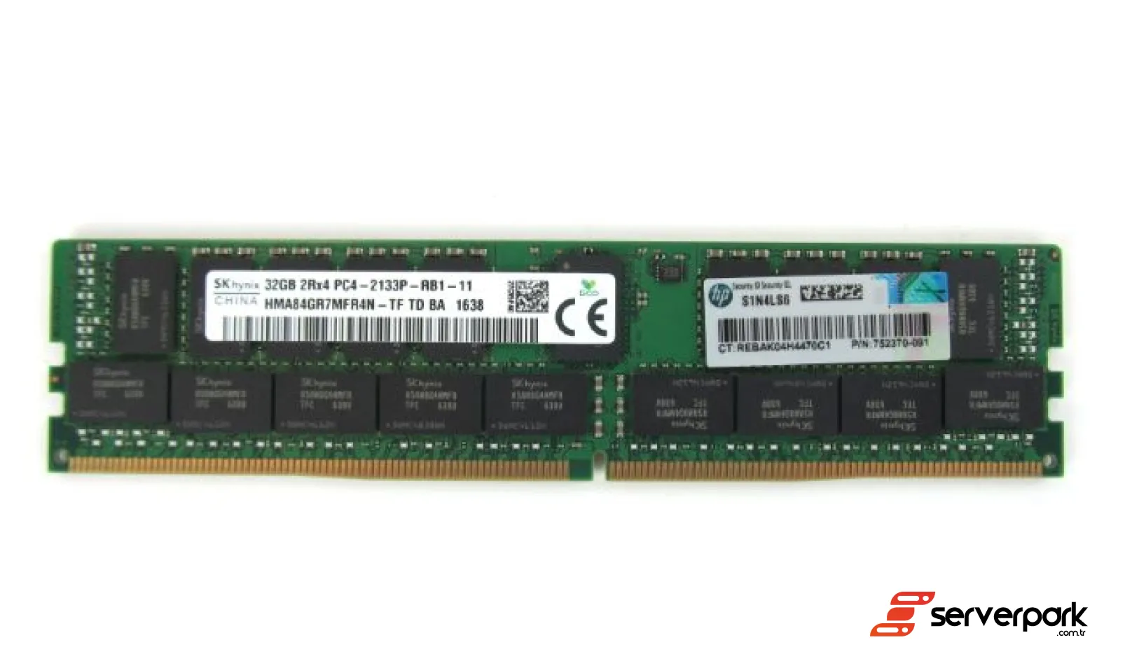 HPE 8GB 1Rx4 PC4-2133P R-DIMM DDR4 REG ECC PN: 752368-081