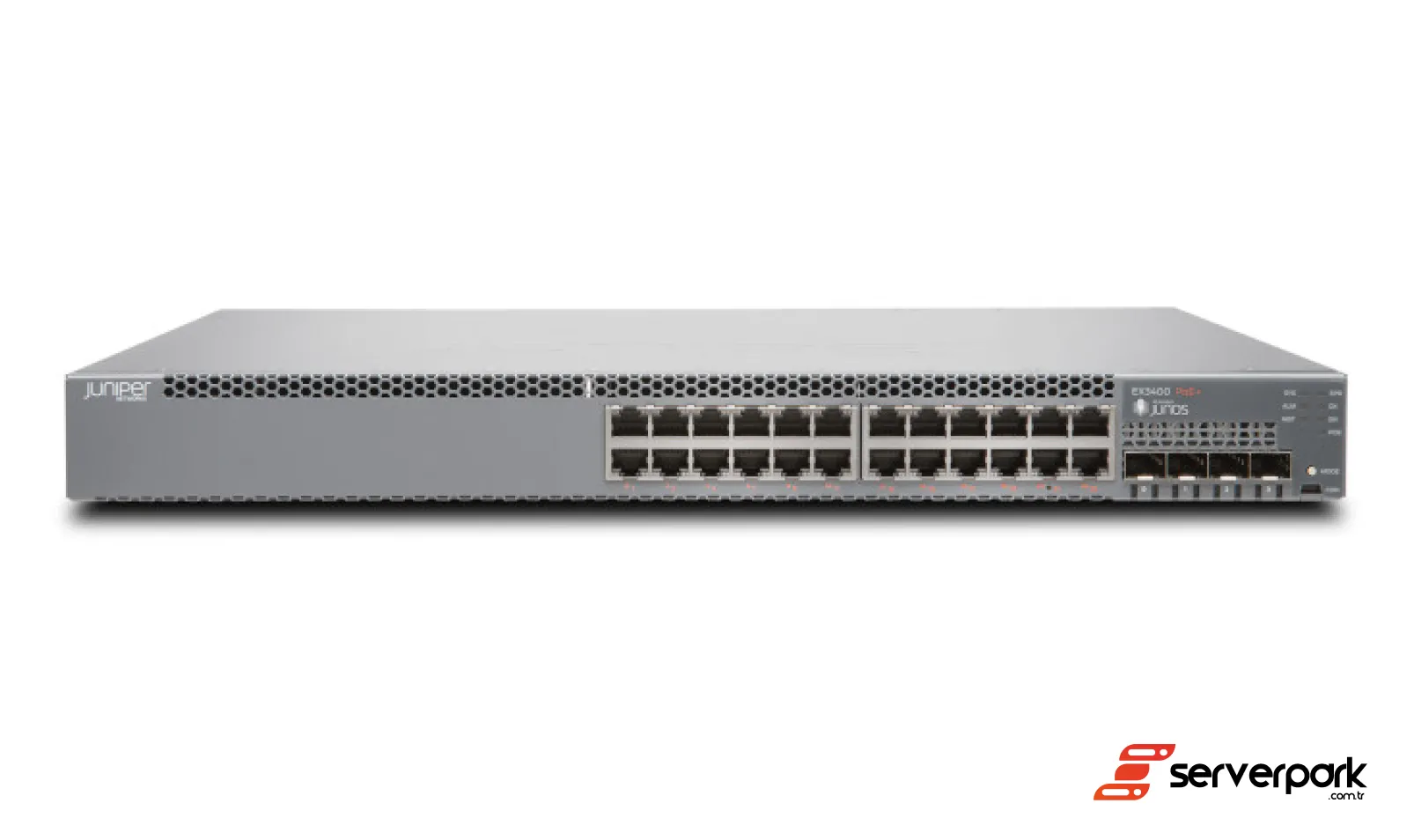 Juniper EX3400-24T 24x 1Gb RJ-45, 4x 10Gb SFP+, 2x 40Gb QSFP+ PN: EX3400-24T