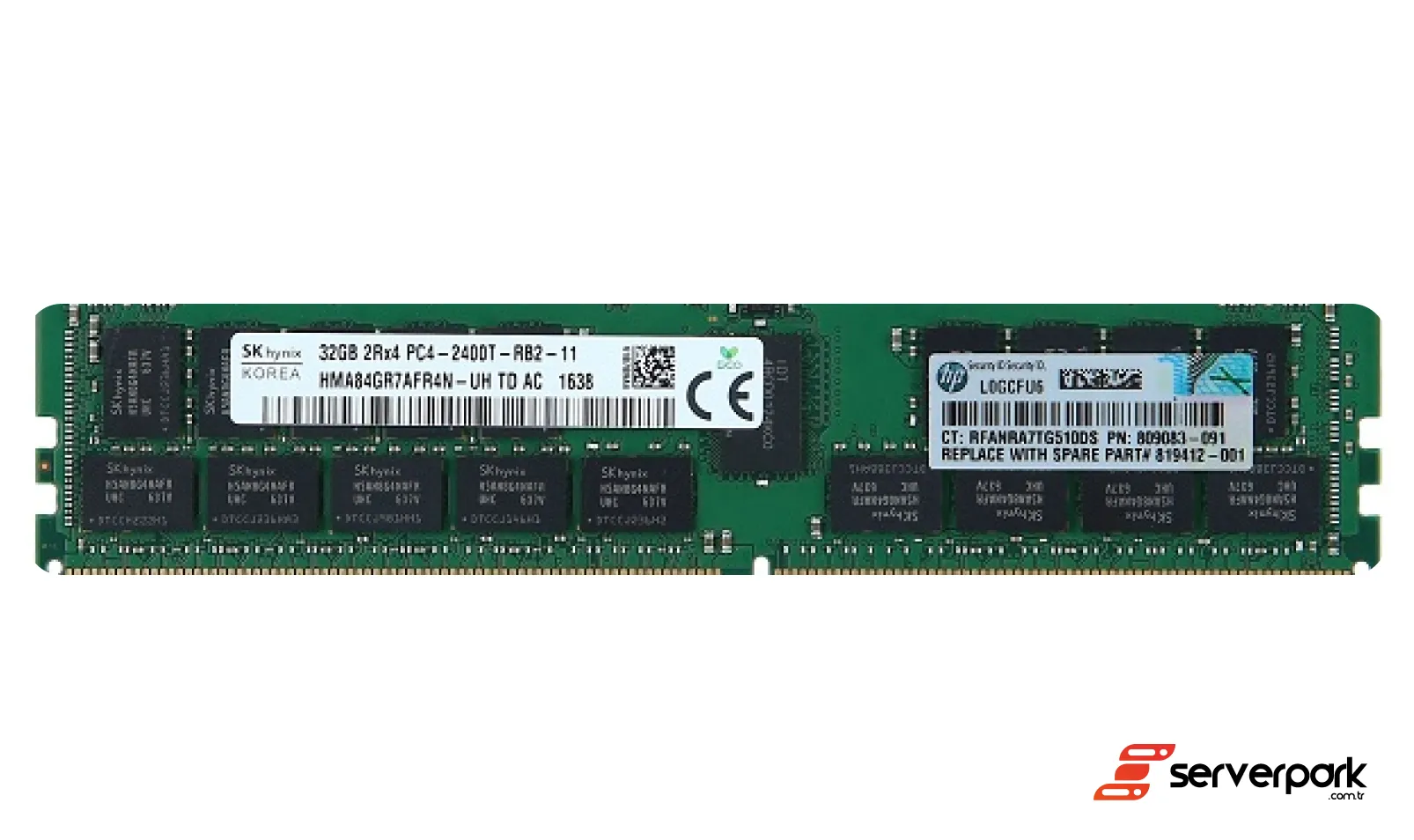 HPE 32GB 2Rx4 PC4-2400T R-DIMM DDR4 REG ECC PN: 819412-001 