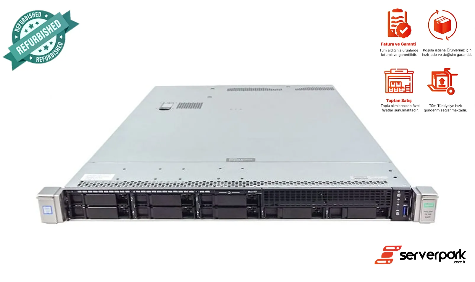 HP DL 360 GEN9 / 2 x E5 - 2697 V4 CPU / 512 GB DDR4 / 2 GB Raid / 2 x 500 PS / Universal Raf Kızak