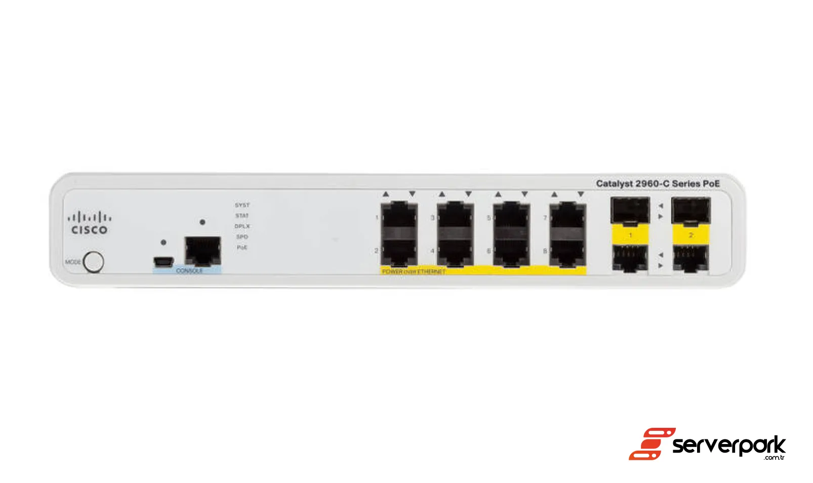 Cisco Catalyst WS-C2960C-8PC-L 8x 100Mb RJ-45 PoE, 2x Combo RJ-45/SFP 1Gb - PN: WS-C2960C-8PC-L