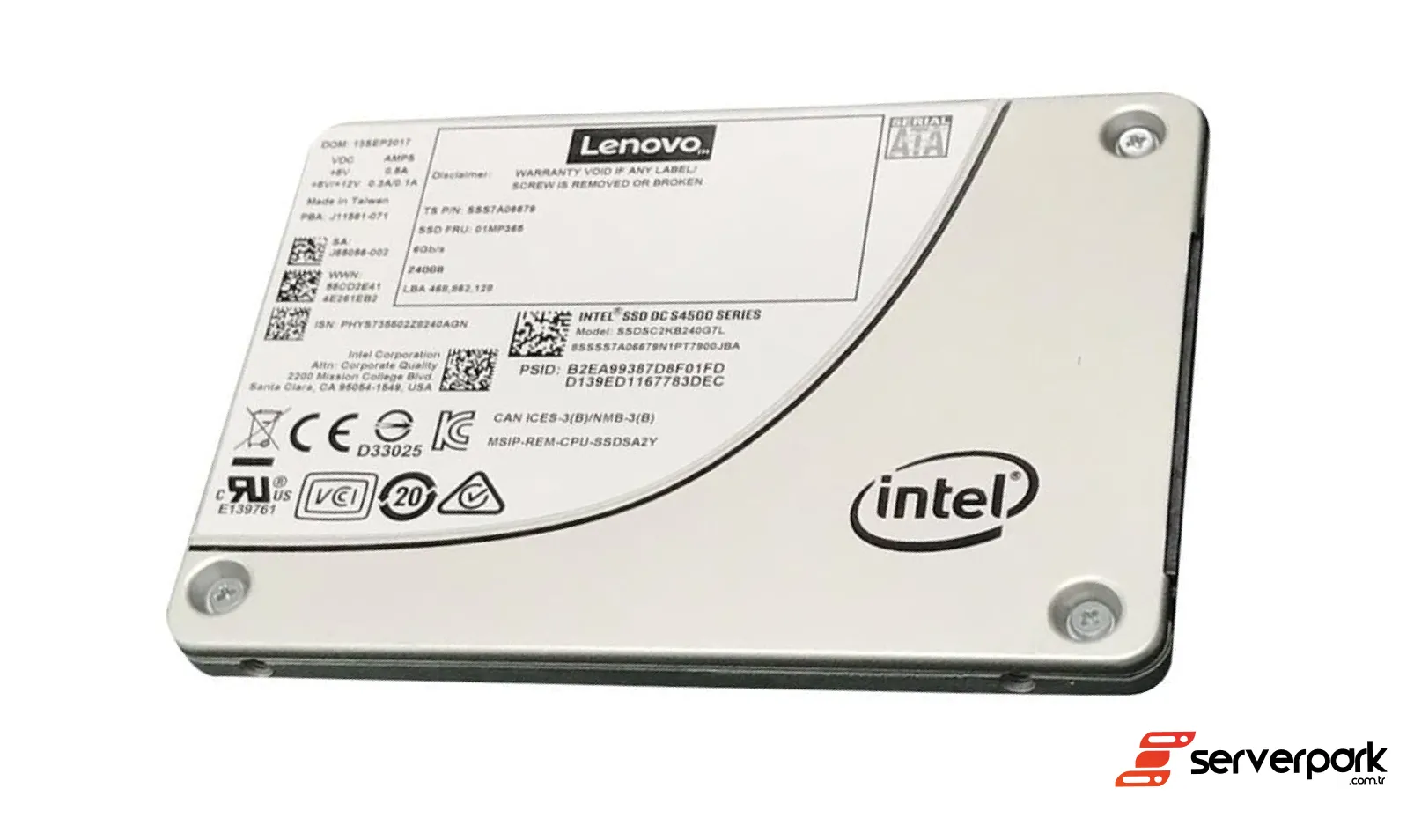 Lenovo 800GB 2.5' SATA SSD - PN: 00LF200 / SSD0K11832