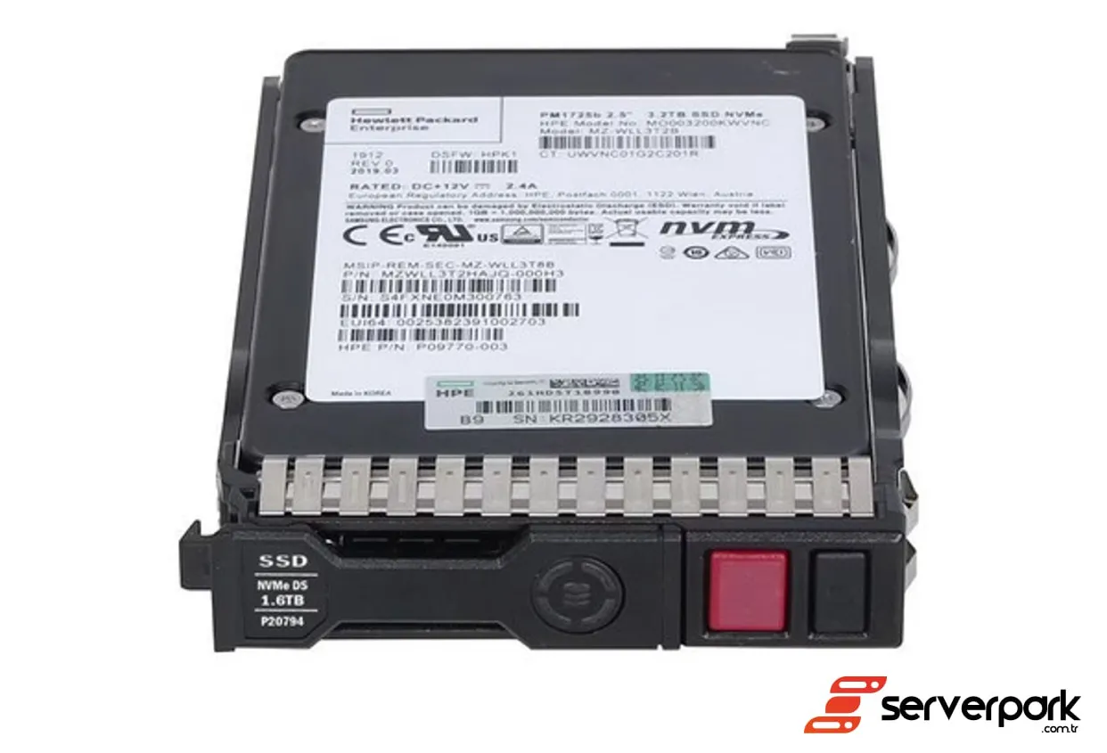 HPE 1.6TB NVMe Gen4 Mixed Use SSD - PN: P20794-001 / P20203-B21