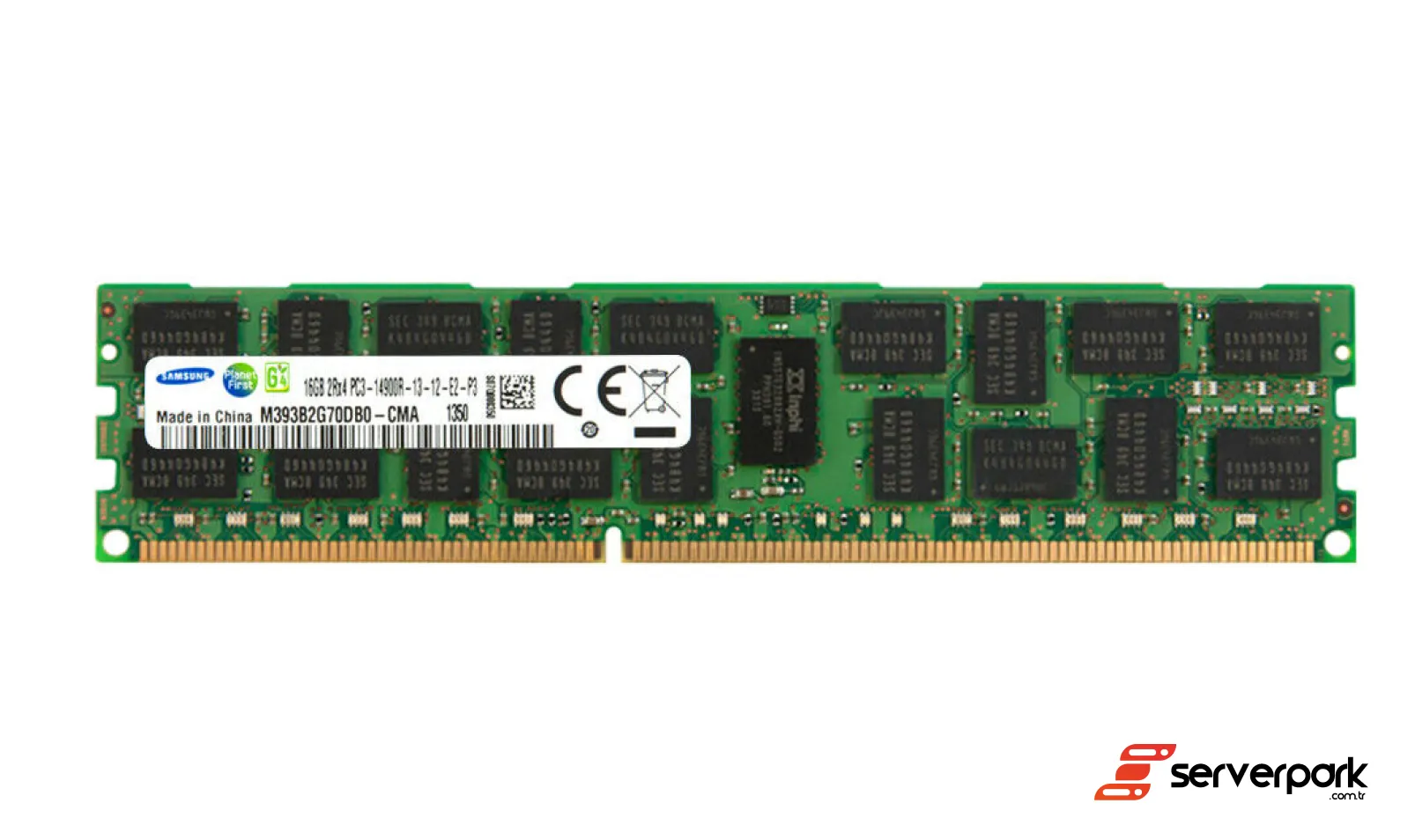 Samsung 16GB 2Rx4 PC3-14900R R-DIMM DDR3   REG ECC PN: M393B2G70DB0-CMA