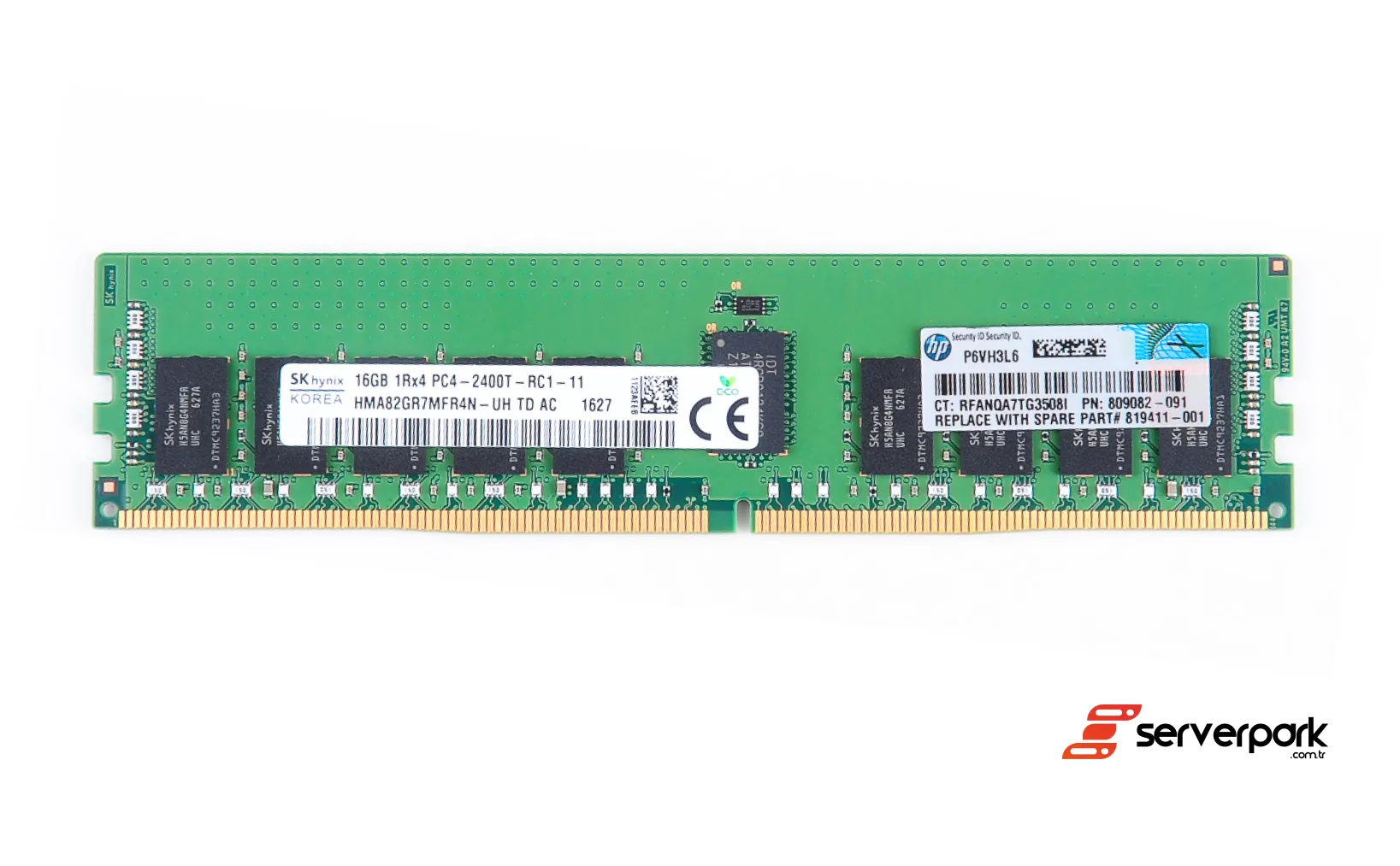 HPE 16GB 1Rx4 PC4-2400T   R-DIMM DDR4 REG ECC - PN : 819411-001 / 809082-091 / 805349-B21