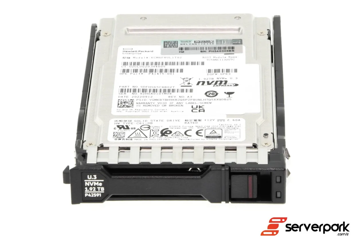 HPE 1.92TB NVMe Gen4 HP RI SSD - PN: P42591-001 / P41402R-B21