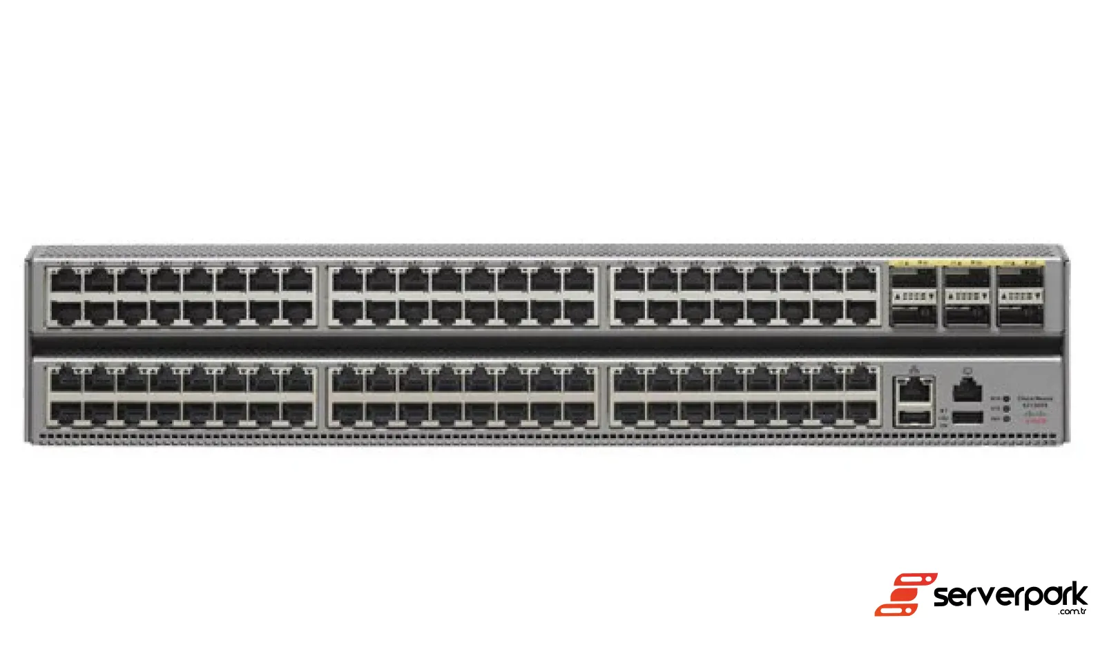 Cisco Nexus 93120TX  + 96x 1G/10GBase-T RJ45 port ve 6x 40G QSFP +  Uplink 2U Switch