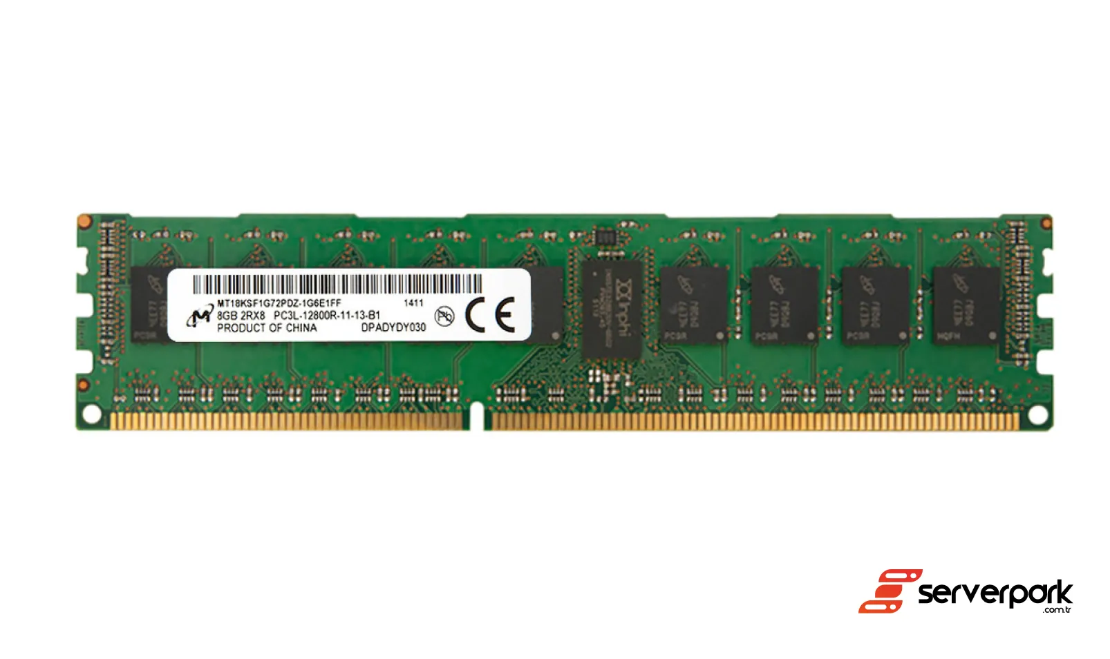 Micron 8GB 2Rx8 PC3L-12800R DDR3 ECC PN: MT18KSF1G72PDZ-1G6E1FF