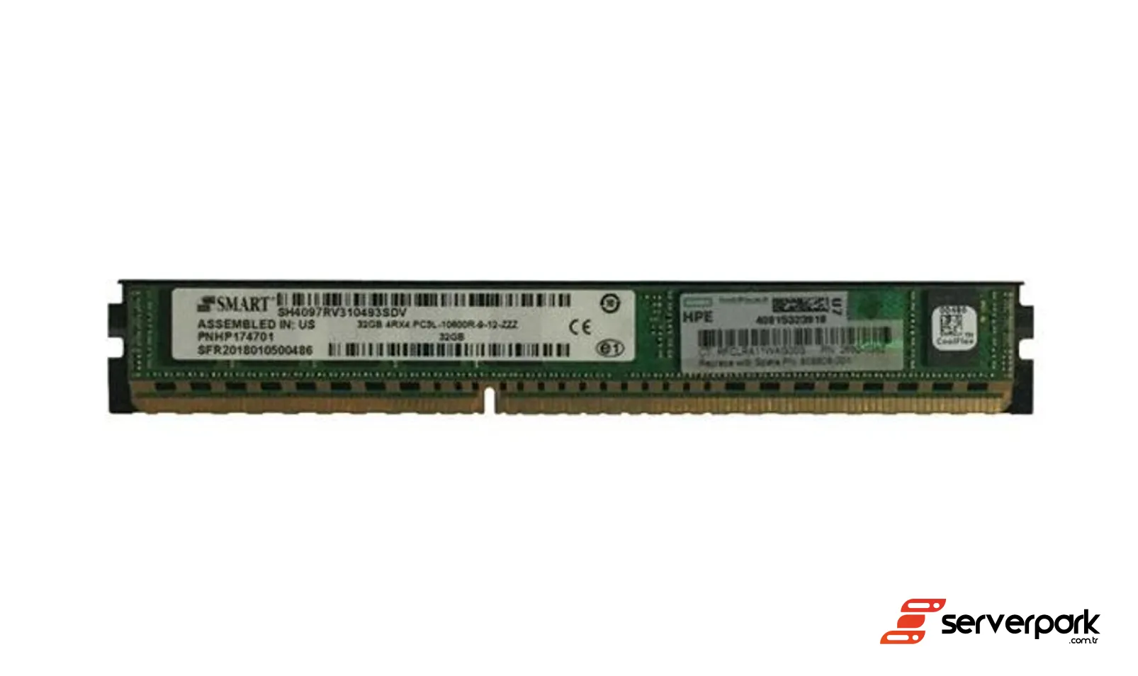 HPE 3PAR 32GB 4Rx4 PC3L-10600R R-DIMM DDR3  REG ECC  809808-001