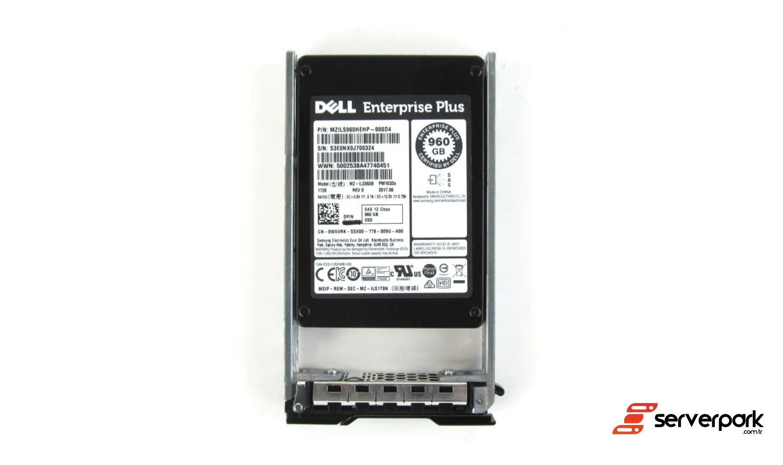 DELL 960GB 2.5' SAS SSD - PN: 0WXVRK / WXVRK