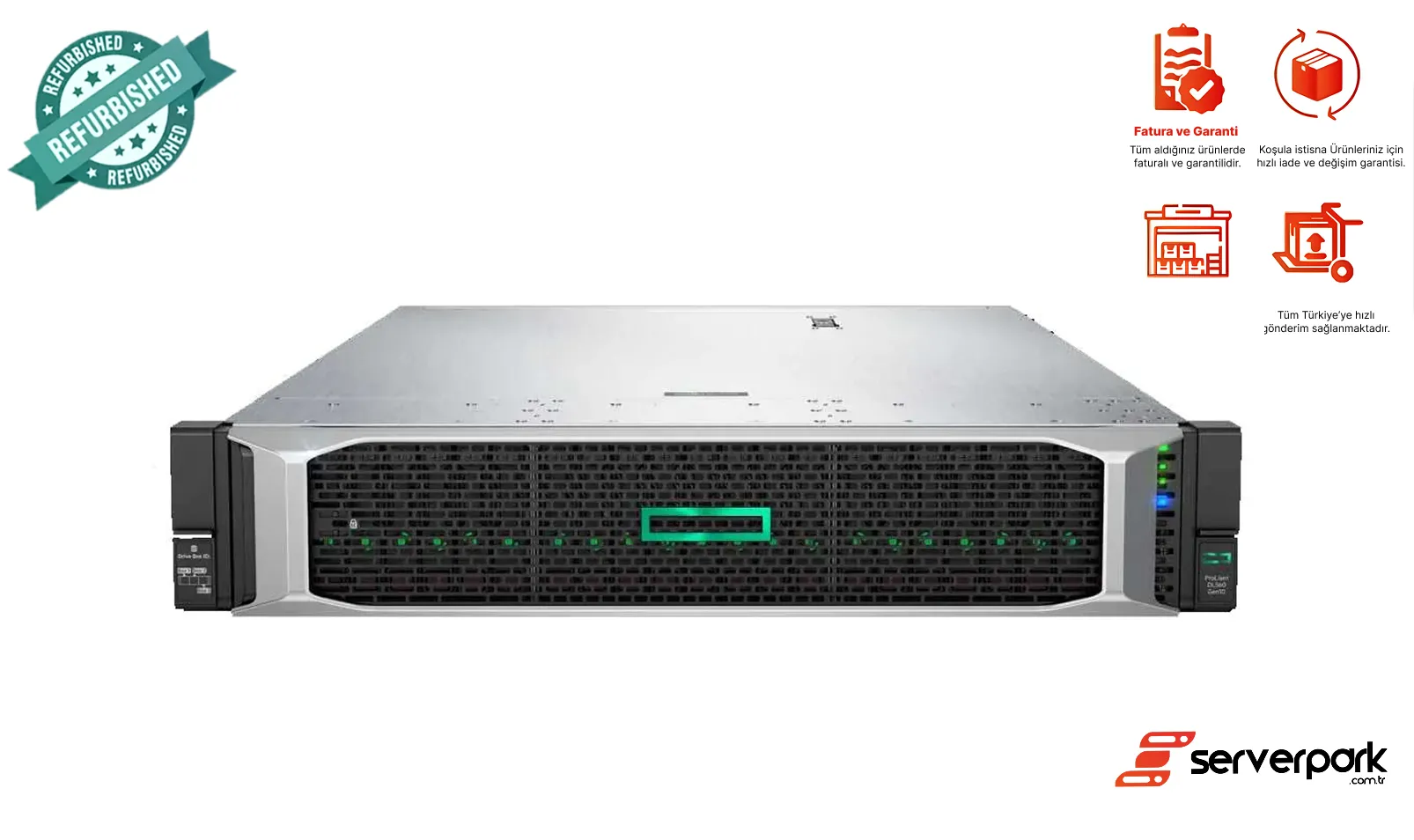 HP DL 560 GEN10 / 4 x PLATINUM 8268 (192 Core) / 1.5 TB DDR4 / Universal Raf Kızak