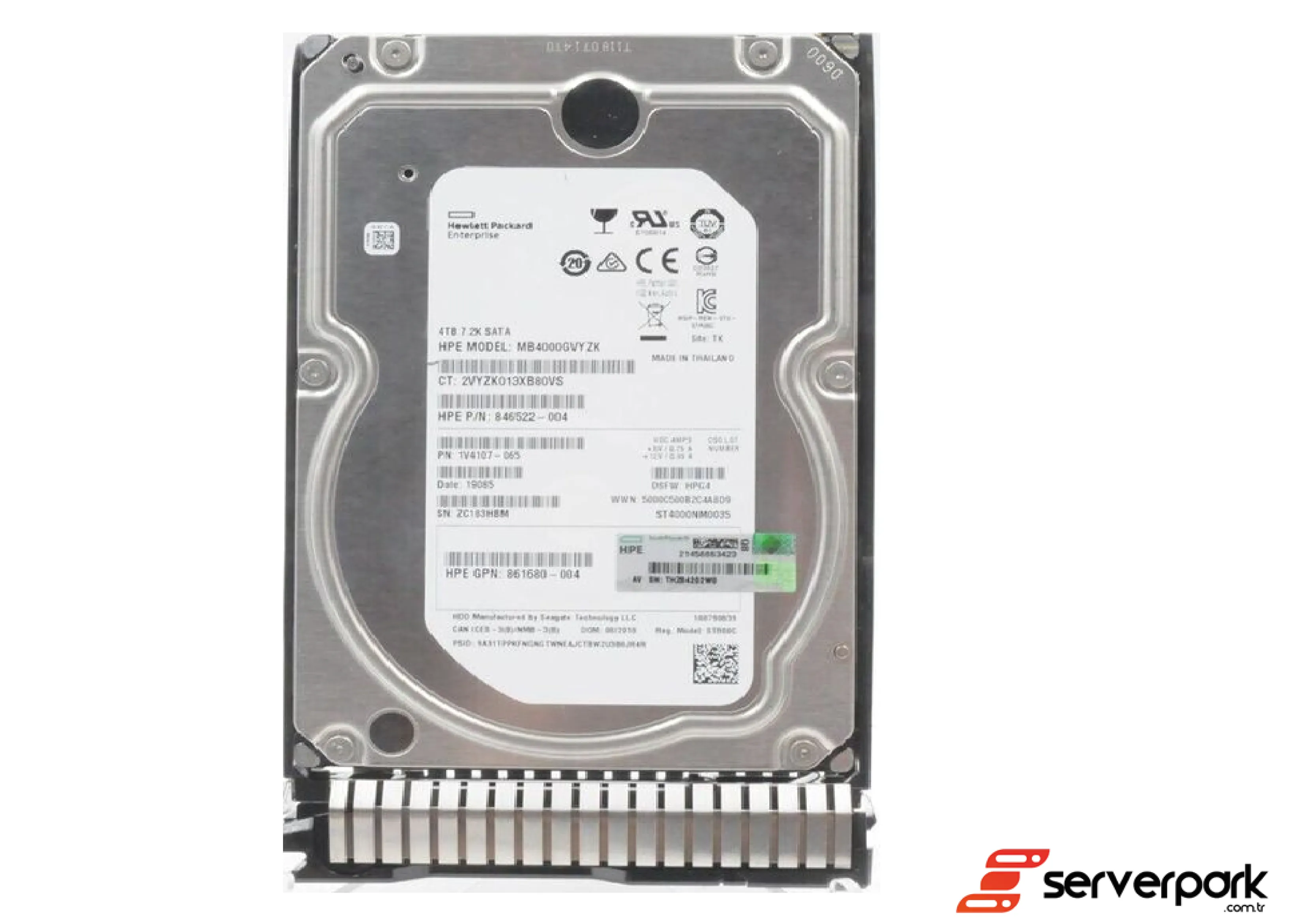 HPE 4TB 3.5' SATA Hard Disk - PN: 872772-001 / 872491-B21