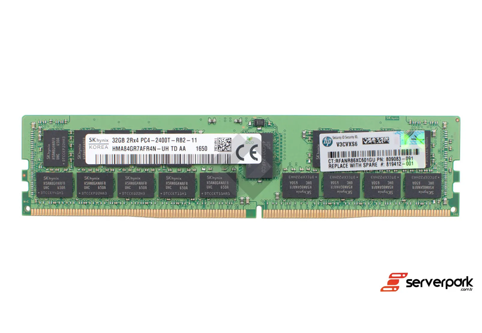 HPE 32GB 2Rx4 PC4-2400T  LR-DIMM DDR4 ECC - PN : 867285-001 / 809084-391