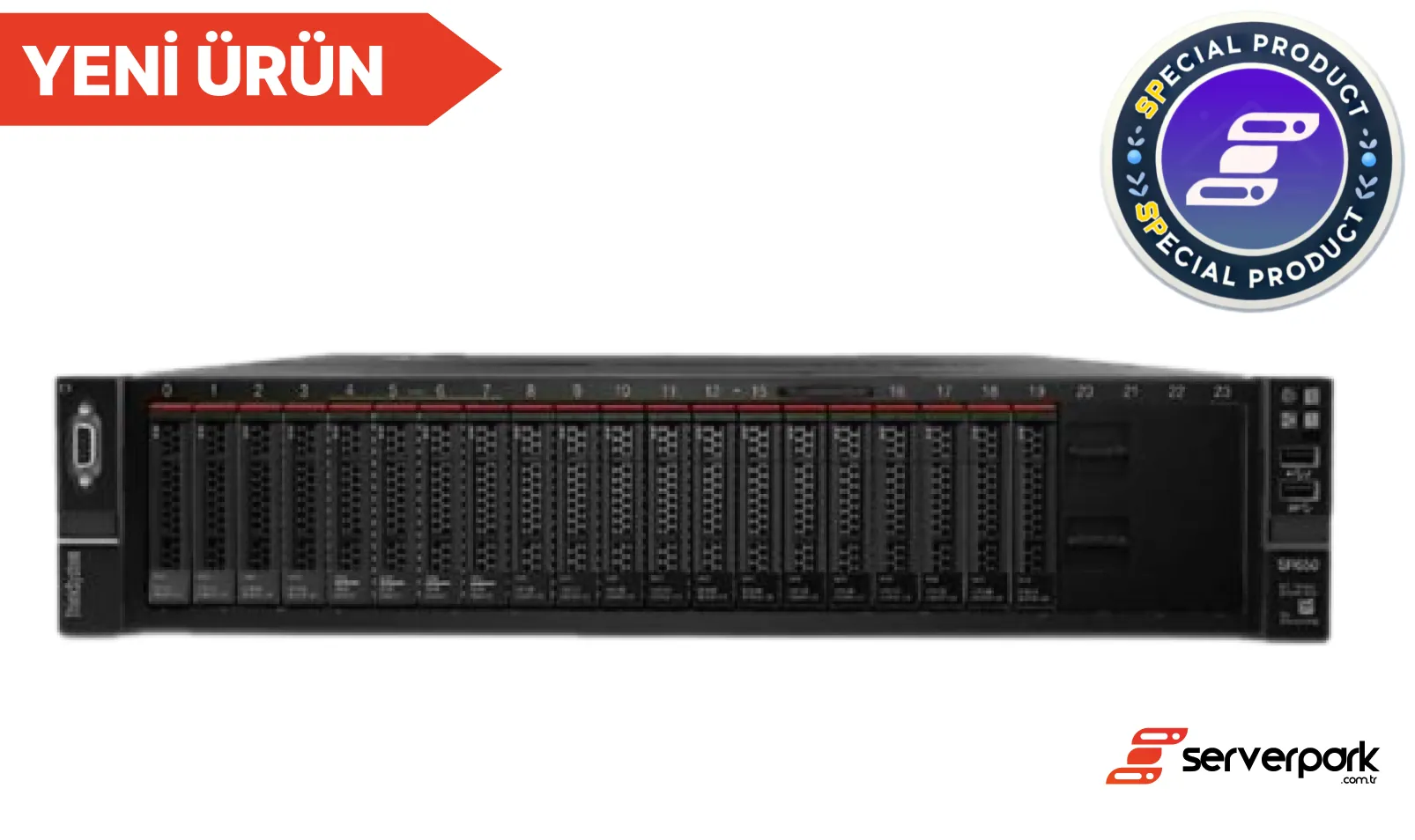 LENOVO SR650 V2 / 2 x Silver 4310 (48Core) / 256 GB DDR4 / Orjinal Raf Kızak