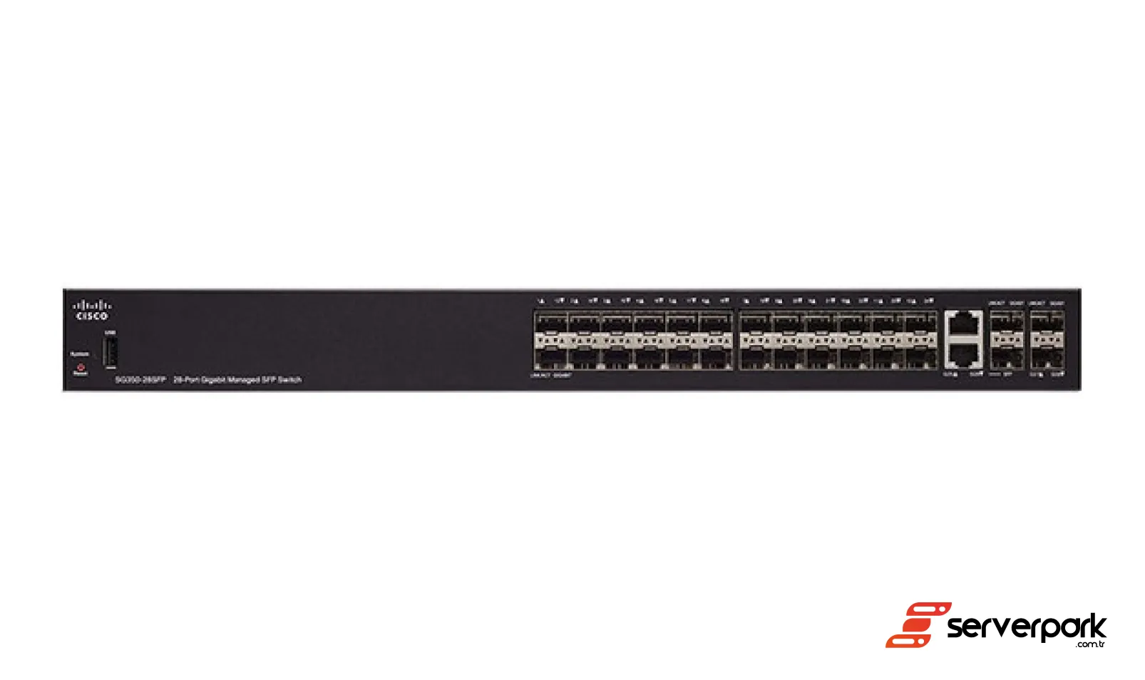 Cisco SG350-28SFP 24x 1Gb SFP+, 2x 1Gb Combo RJ-45/SFP+ / SG350-28SFP-K9