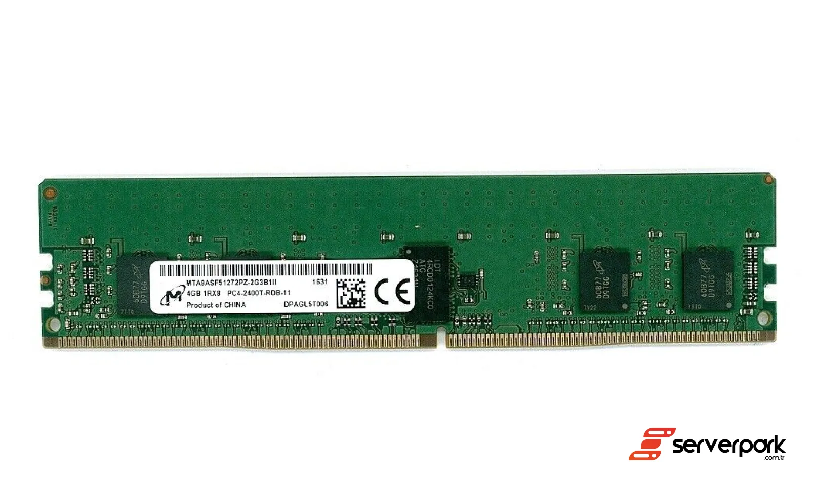 Micron 4GB 1Rx8 PC4-2400T R-DIMM DDR4 REG ECC PN: MTA9ASF51272PZ-2G3B1
