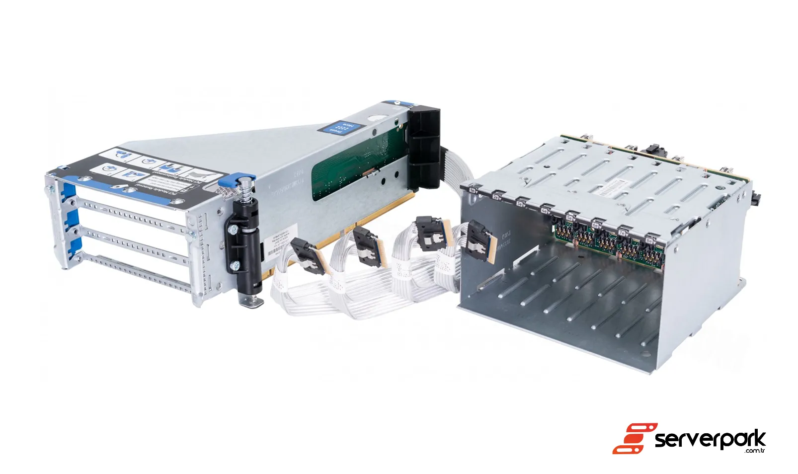 HPE DL380 / DL385 Gen10 8 x U.2 NVMe Express Kit Cage - Backplane - Cables - Riser - PN: 867116-001