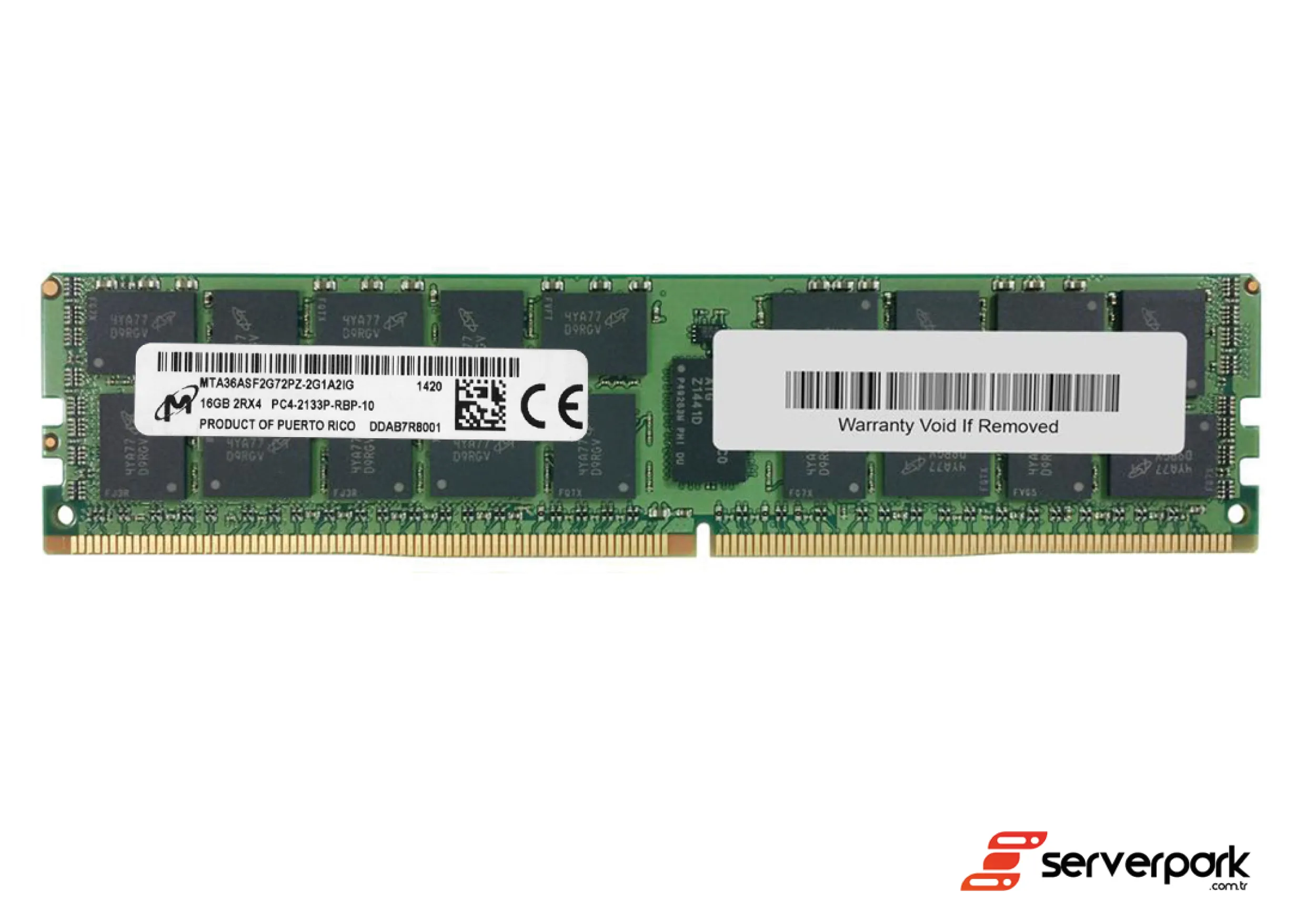 Micron 16GB 2Rx4 PC4-2133P-R DDR4 REG ECC - PN: MTA36ASF2G72PZ-2G1A2