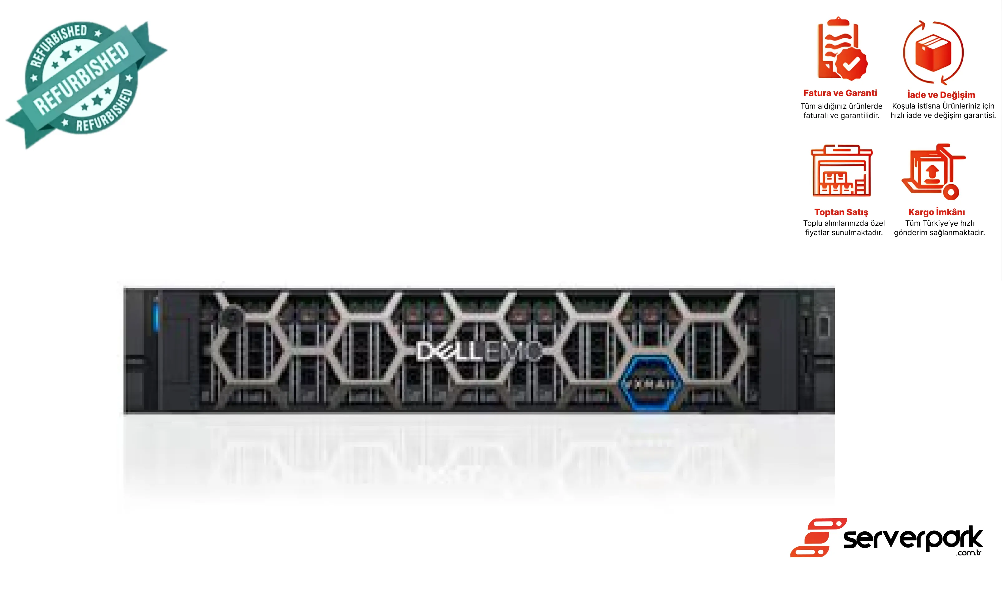 DELL VXRAIL 570 - R740XD -24SFF / 2 x PLATINUM 8168 / 768GB DDR4 / Universal Raf Kızak
