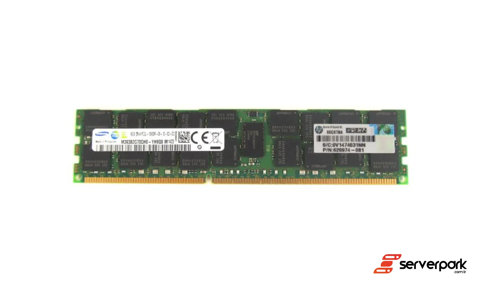 HPE 16GB 2Rx4 PC3L-10600R R-DIMM DDR3 REG ECC PN: 628974-081