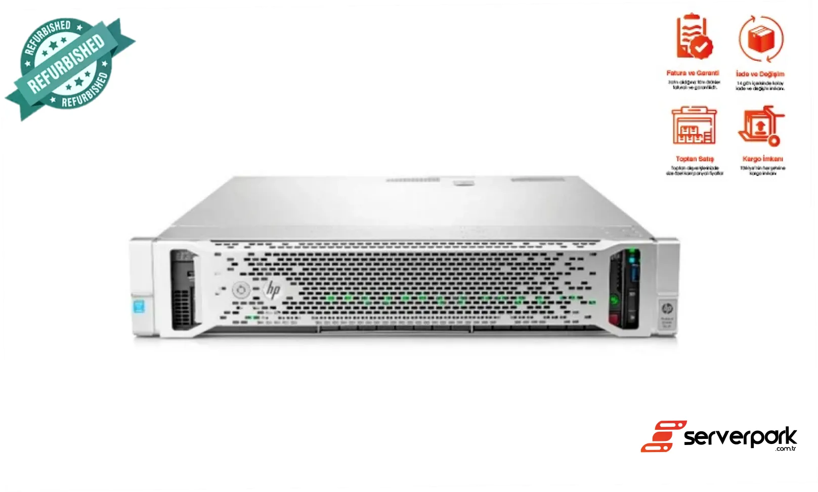 HP DL 560 GEN9 24SFF  / 4x E-5 4667 V4 CPU /  1 TB DDR4 /  2 GB Raid / 2 x 1100 PS  / Universal Raf Kızak