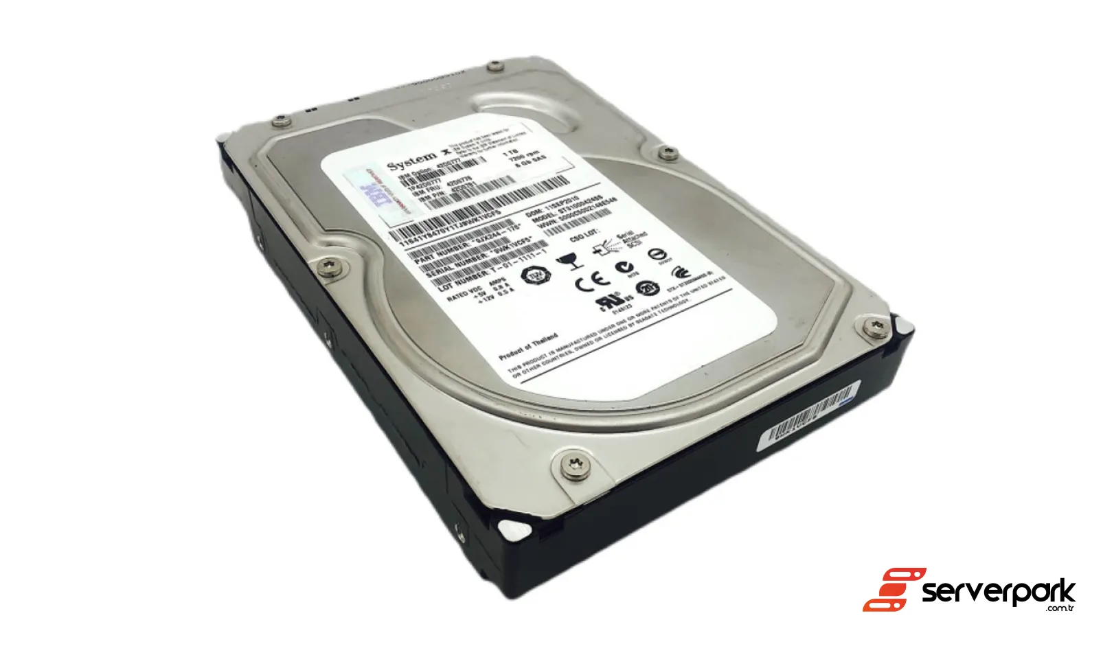 IBM 1TB 3.5' 7.2K SAS HDD - PN: 42D0778