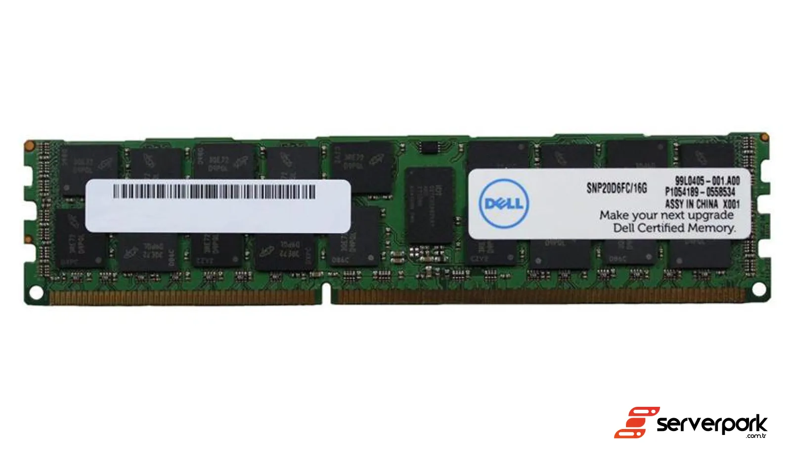 DELL 16GB 2Rx4 PC3L 12800R DDR3 REG ECC PN: SNP20D6FC/16G