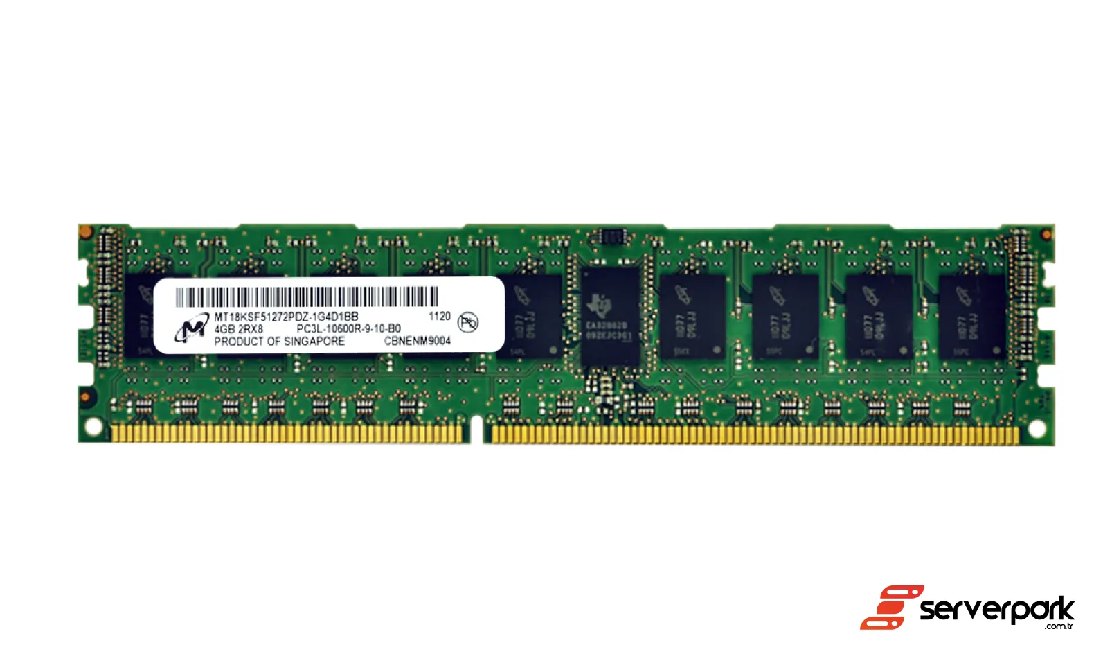 Micron 4 GB 2Rx4 PC3 10600R R-DIMM DDR3 REG ECC PN: MT18KSF51272PDZ-1G4D1