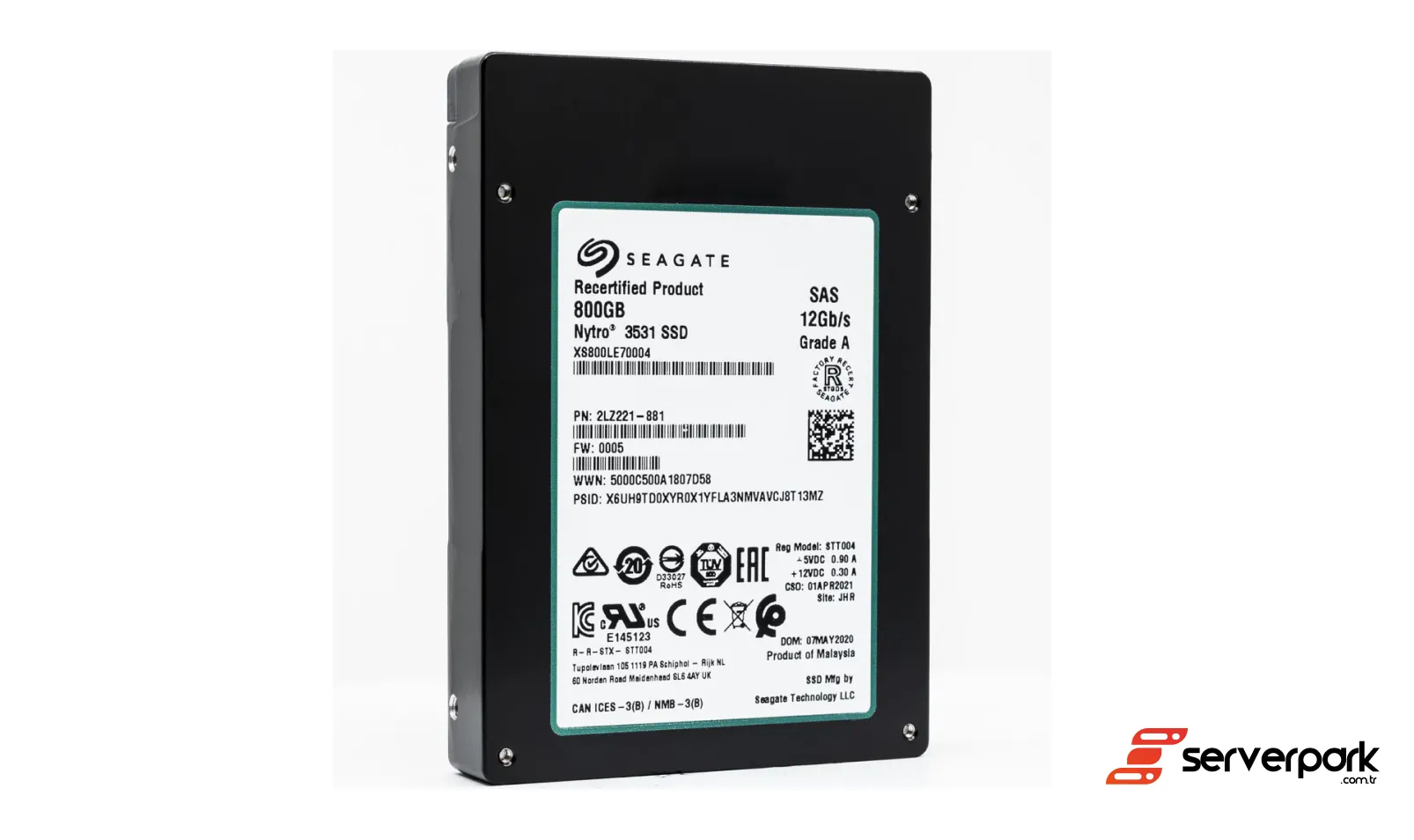 Seagate Nytro 3531 800GB 2.5' SAS SSD - PN: XS800LE70004